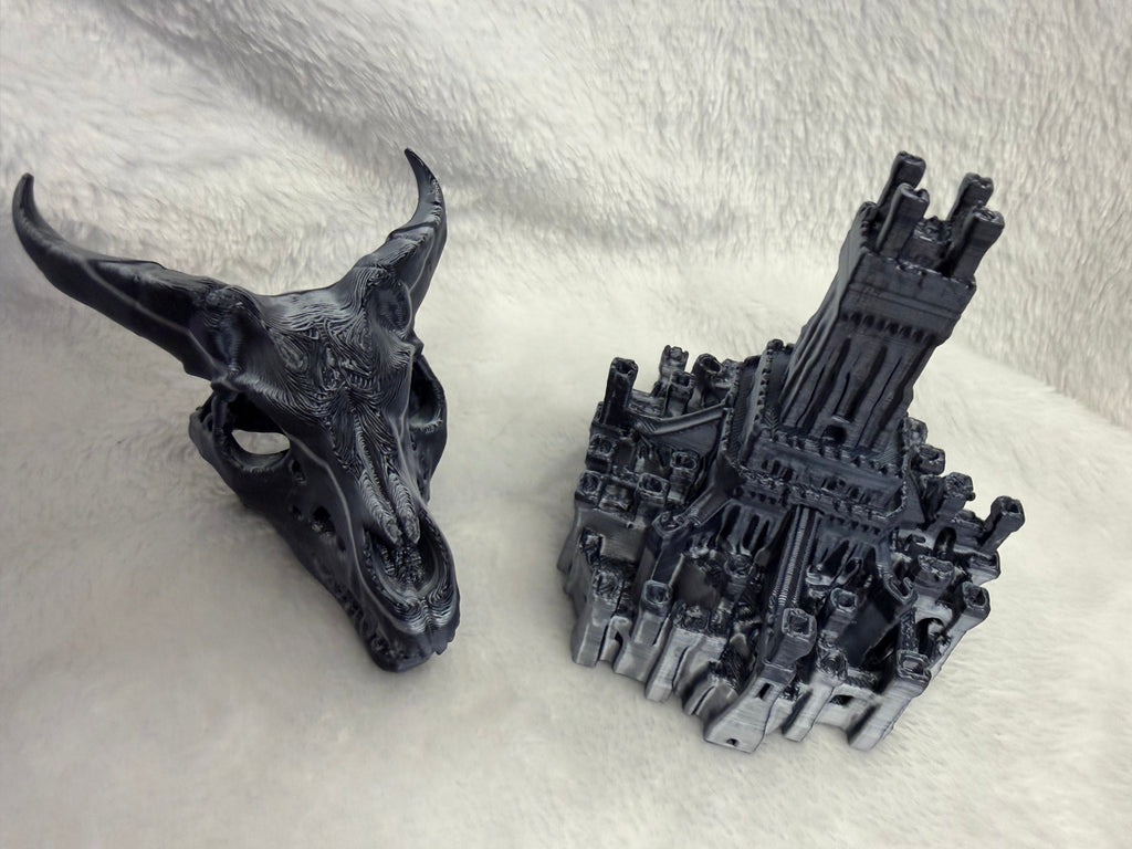 Dragon Skull & Castle Holder – 3D Printed 2-Piece Set