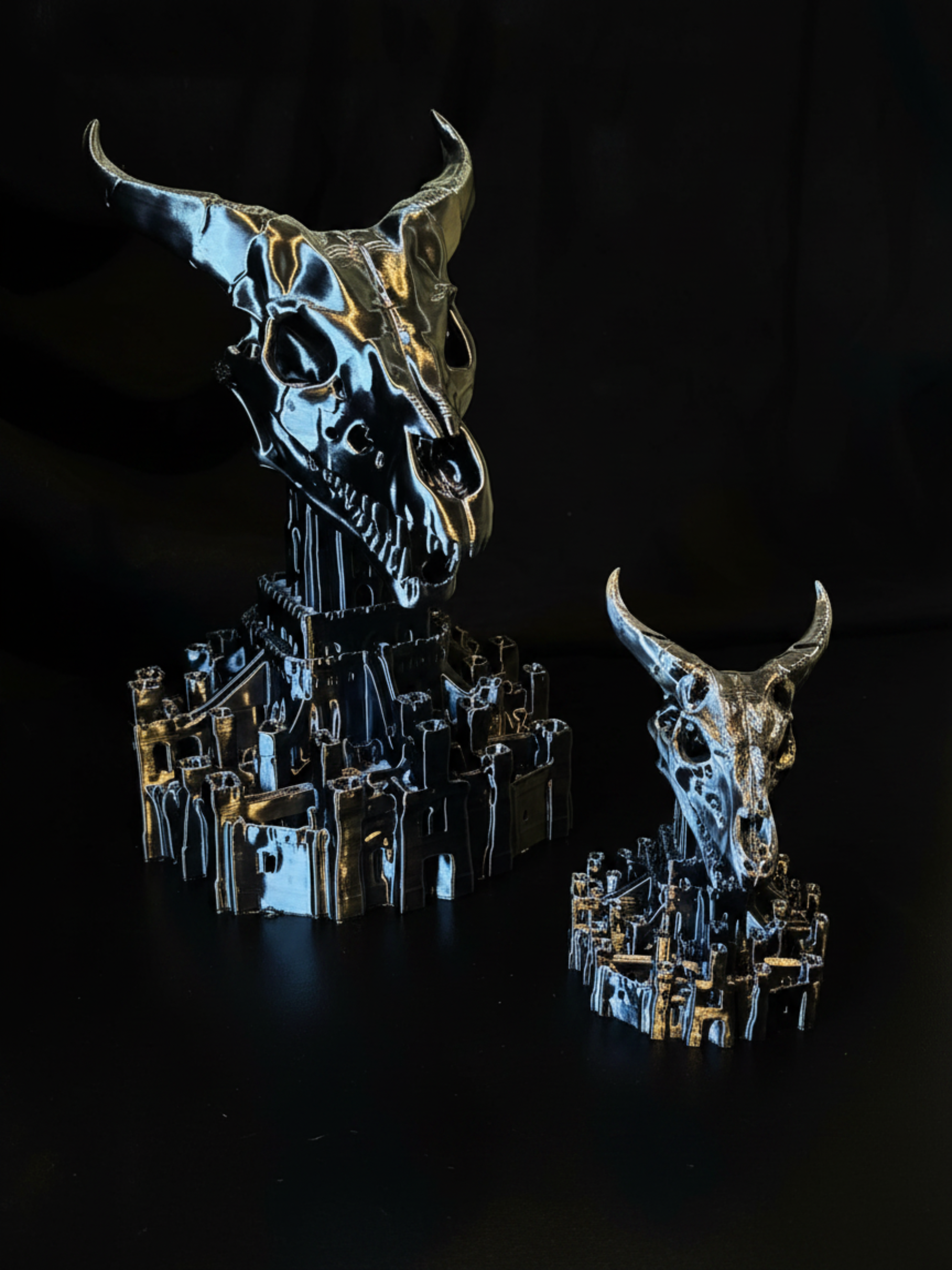 Dragon Skull & Castle Stand | 3D Printed Dragon Skull Display