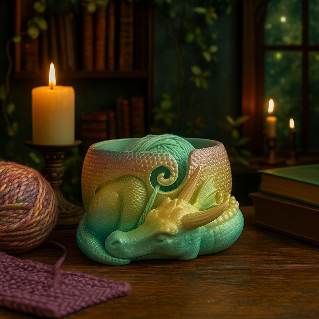 Dragon Yarn Bowl – Enchanted Fantasy Knitting Bowl