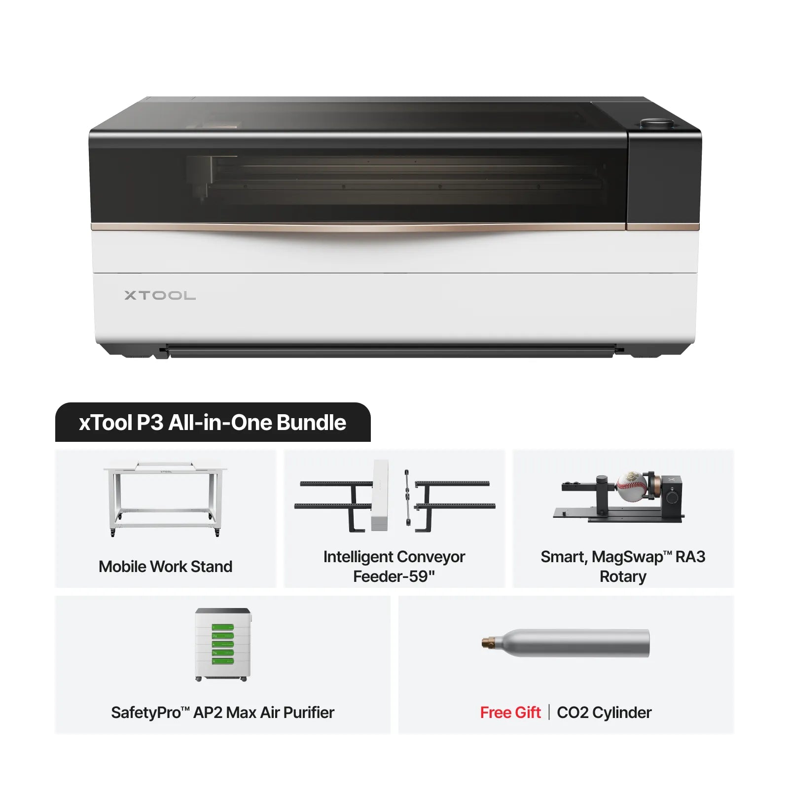 xTool P3 80W Flagship CO2 Laser Cutter with Intelligent Automation