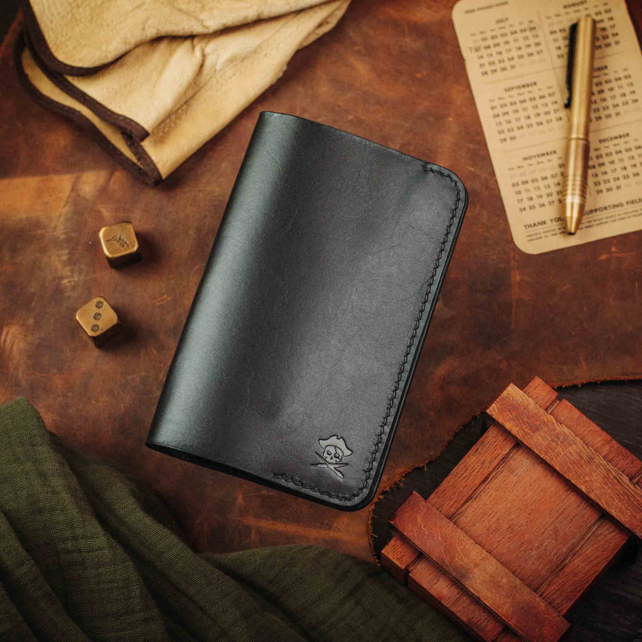 Leather Field Notes Cover – Pirate EDC Journal Holder