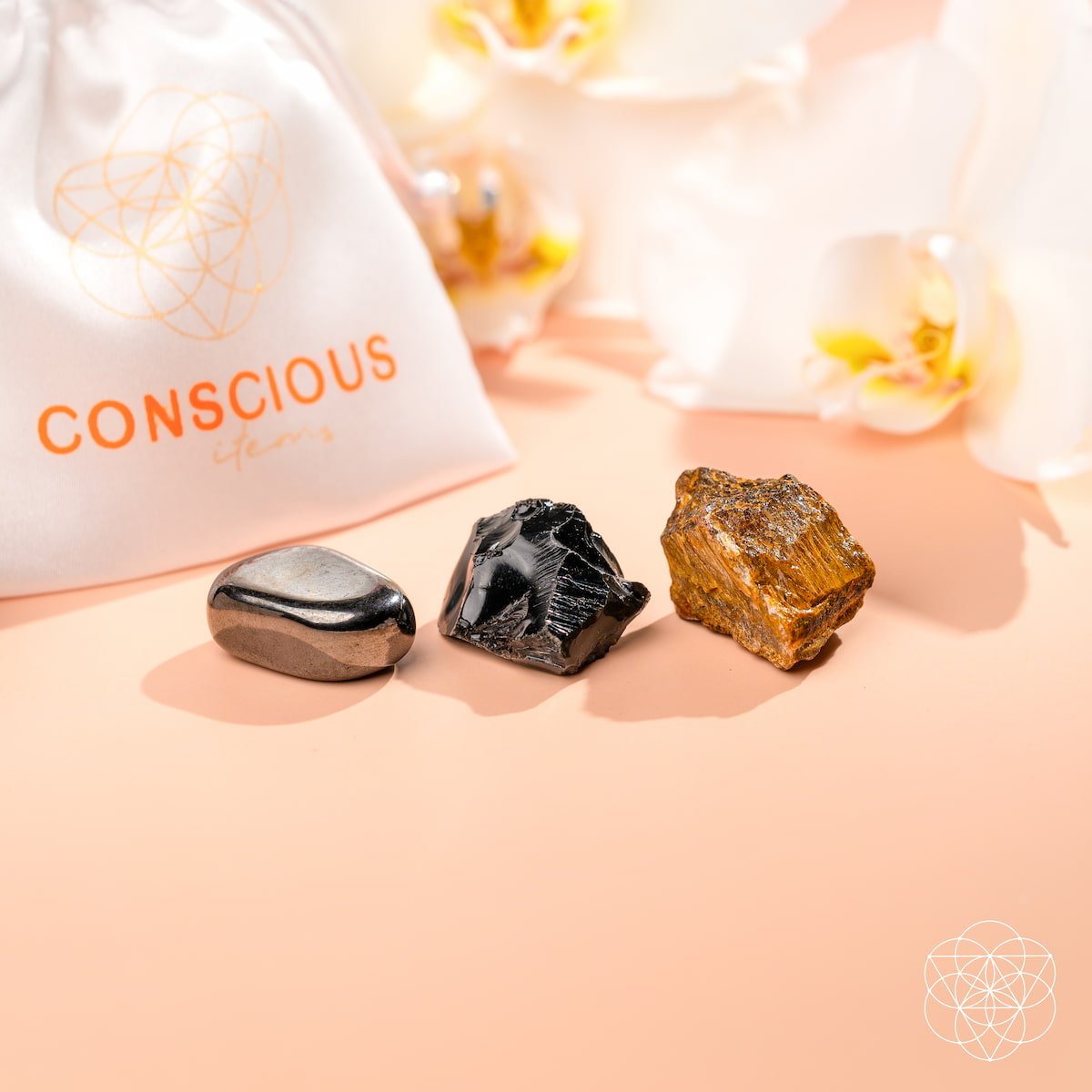 Triple Protection Crystal Set – Dark Energy Shield